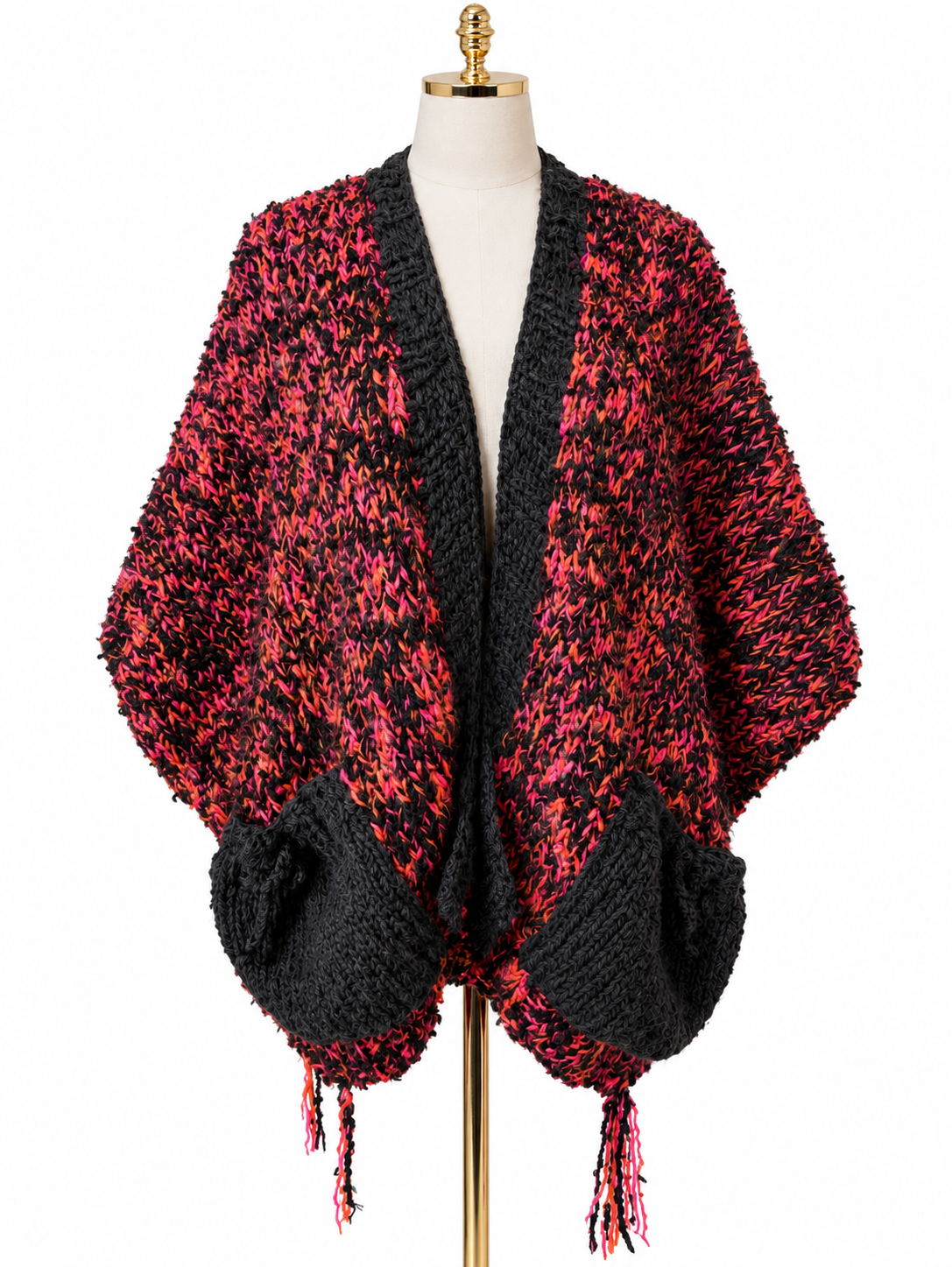 BRAISE NOIRE — Cardigan Oversize Crochet Femme