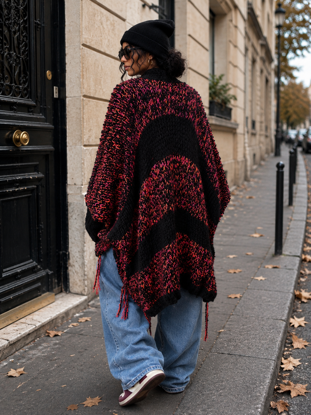 BRAISE NOIRE — Cardigan Oversize Crochet Femme