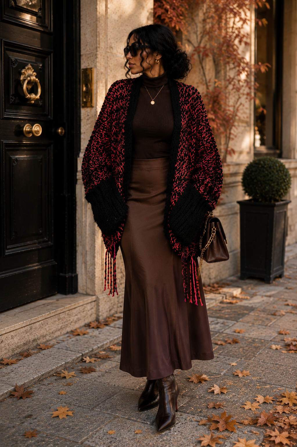 BRAISE NOIRE — Cardigan Oversize Crochet Femme