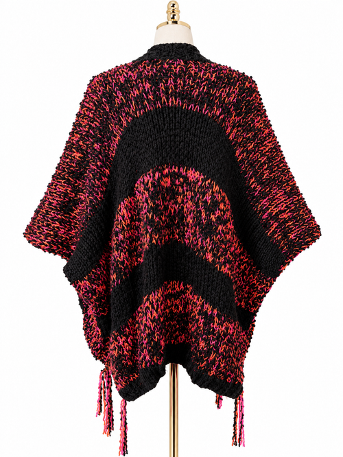 BRAISE NOIRE — Cardigan Oversize Crochet Femme
