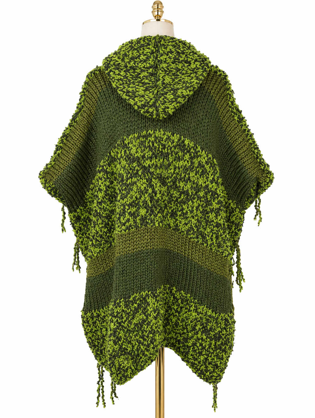 VERTIGE — Gilet-manteau à capuche en crochet fait main